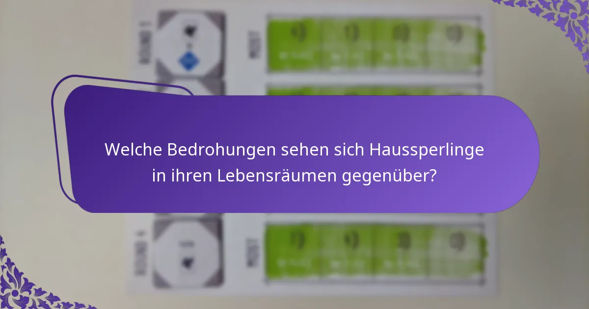 Was fressen Haussperlinge?