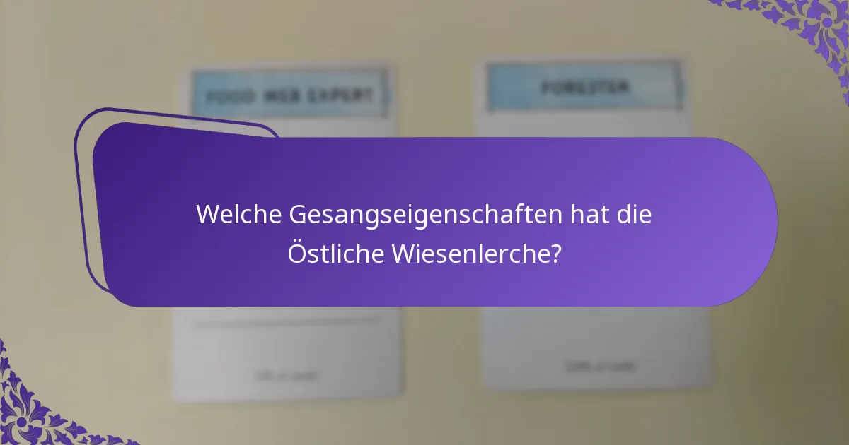 Wo lebt die Östliche Wiesenlerche typischerweise?