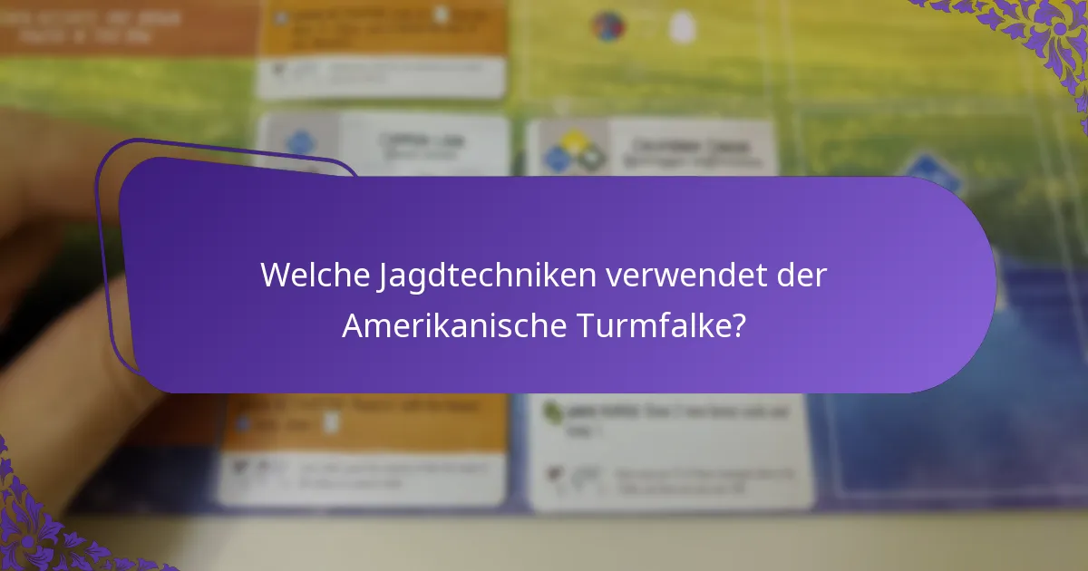 Was ist die Ernährung des Amerikanischen Turmfalken?