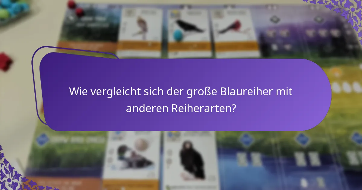 Wie vergleicht sich der große Blaureiher mit anderen Reiherarten?